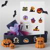 160PCS 8 Sheets Cartoon Spider Pumpkin Halloween Stickers Ghost Bat Vinyl Holographic Stickers Self-adhesive Multicolor