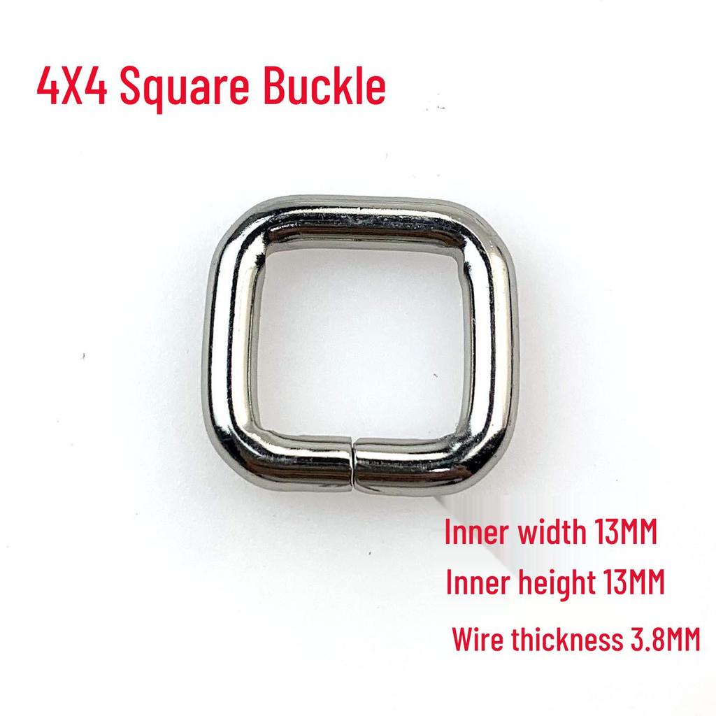 3.8MM Thick Iron Square Ring Buckle for Luggage and Webbing Adjustment