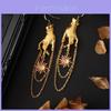 Sun Pendant Gold Tone Alloy Earrings With Handcrafted Design For Women Summer Fashion