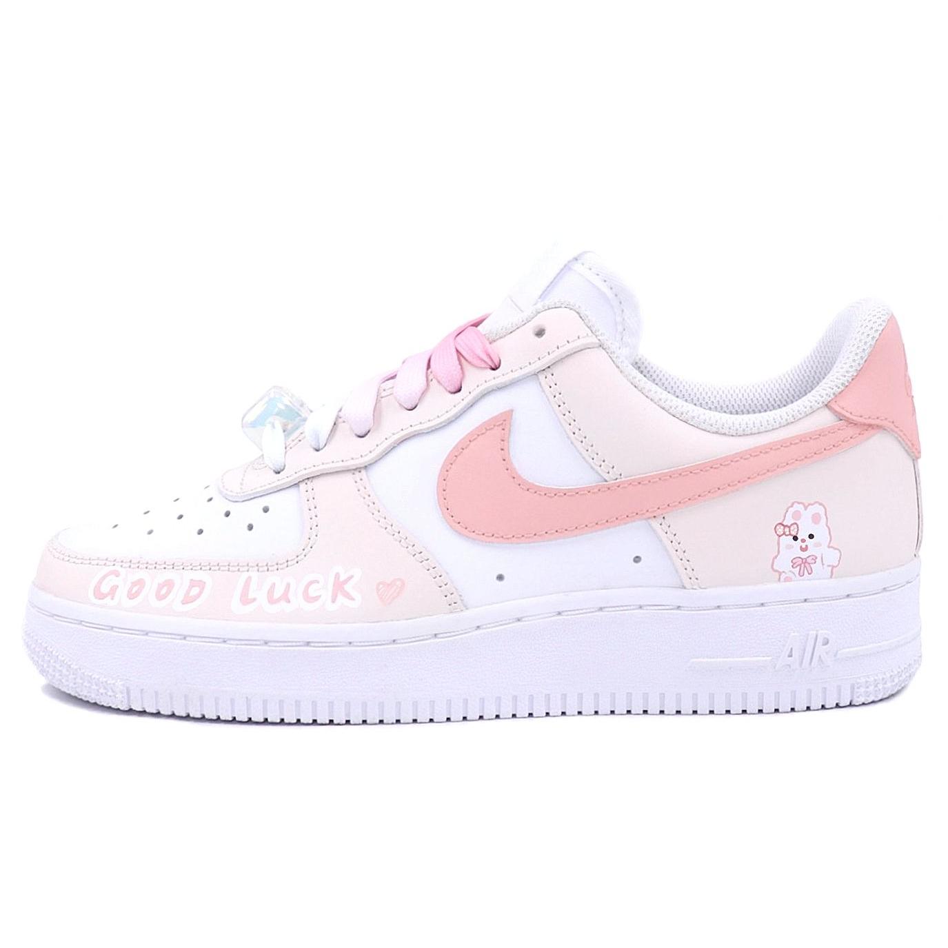 

Nike Air Force 1 Slip Resistant Cushioning Abrasion Resistant Low top Skateboard Shoes Women s Pink White DD8959-100(Team25-XSC) 38.5
