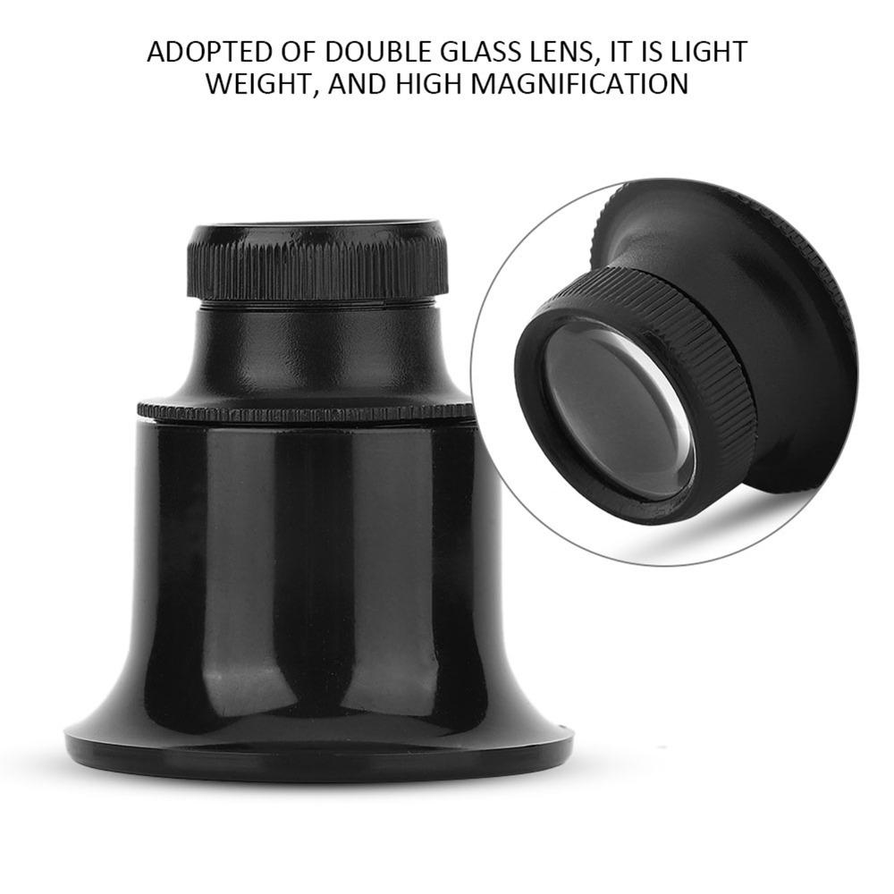 Plastic Shell Eye Magnifier Loupe Black Color Magnifier Lens Portable Jeweler Loupe  Jeweler Work