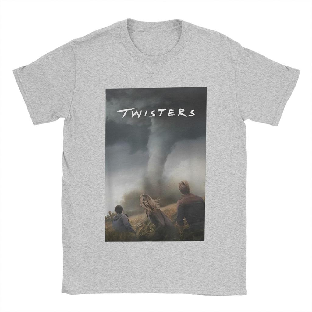 Hipster Twisters Poster 2024 T-Shirt Men Round Collar Cotton T Shirt Action Thriller Movie Short Sleeve Tee Shirt Party Tops