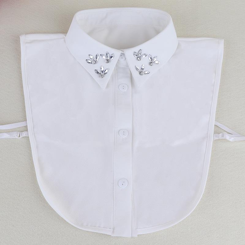 Women s Versatile Beaded Chiffon Fake Collar - Korean Style, Perfect for Spring and Autumn Seasons
