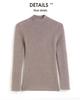 Women's Striped Slim-Fit Cashmere Sweater - High-Neck, Long Sleeve, Autumn/Winter Knitwear