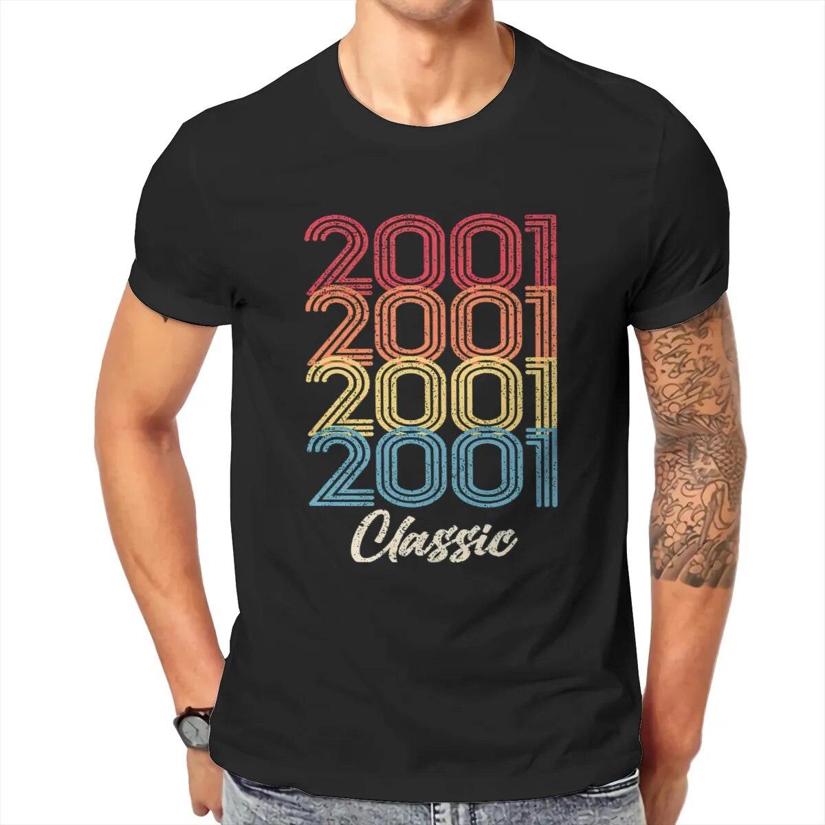 

2001 Классическая винтажная футболка 2001 года в подарок, женская футболка унисекс, футболка унисекс, летняя хлопковая футболка, футболки, уличная одежда, Harajuku
