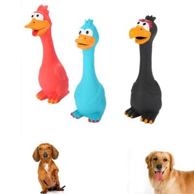 Cute Rubber Latex Dog Toy Chicken Shape Pet Squeak Toys Screaming Chicken Latex Chew Toy Cat Puppy Chew Sound Toys For Small Dog