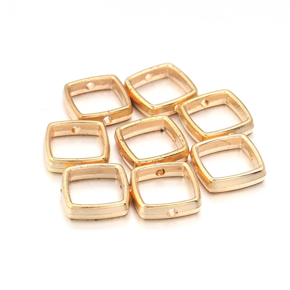 100 Stück 5 Stile Hohlrahmen Umwickelte Perlen CCB Mehrform Perlenverbinderringe für Schmuckherstellung DIY Armband Halskette Zubehör