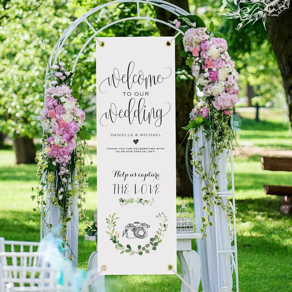 4 Pcs Sublimation Banners Blank, 2x6 Feet Large White Polyester Oxford Cloth Banner with Hanging Ropes, DIY Sign Banners for Painting, Writing,