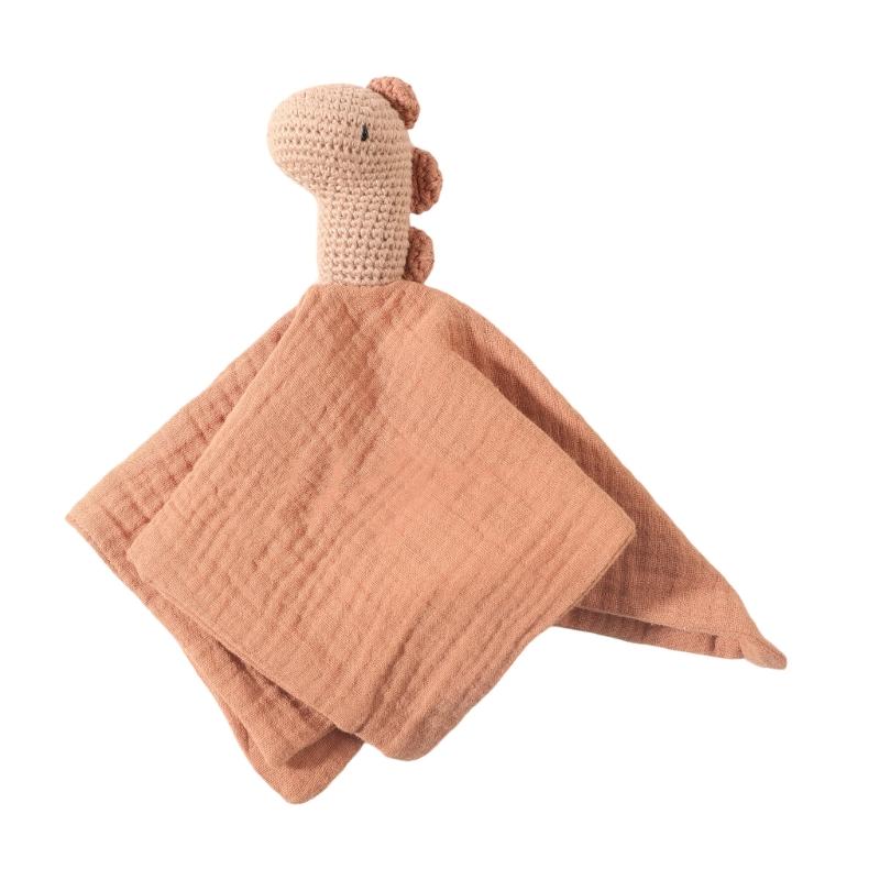 

Lovely Baby Soother Doll Crocheted Animal Appease Comforting Towel Pacify Handkerchief for Newborns and Toddler