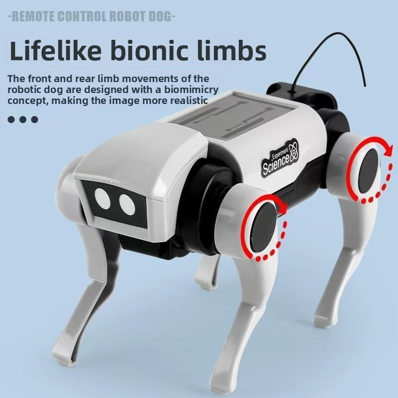 Robot Cat Dog Electronic Pet Remote Control Mechanical Dog Assembly Experimental Toy Mechanical Dog Mechanical Cat Walking