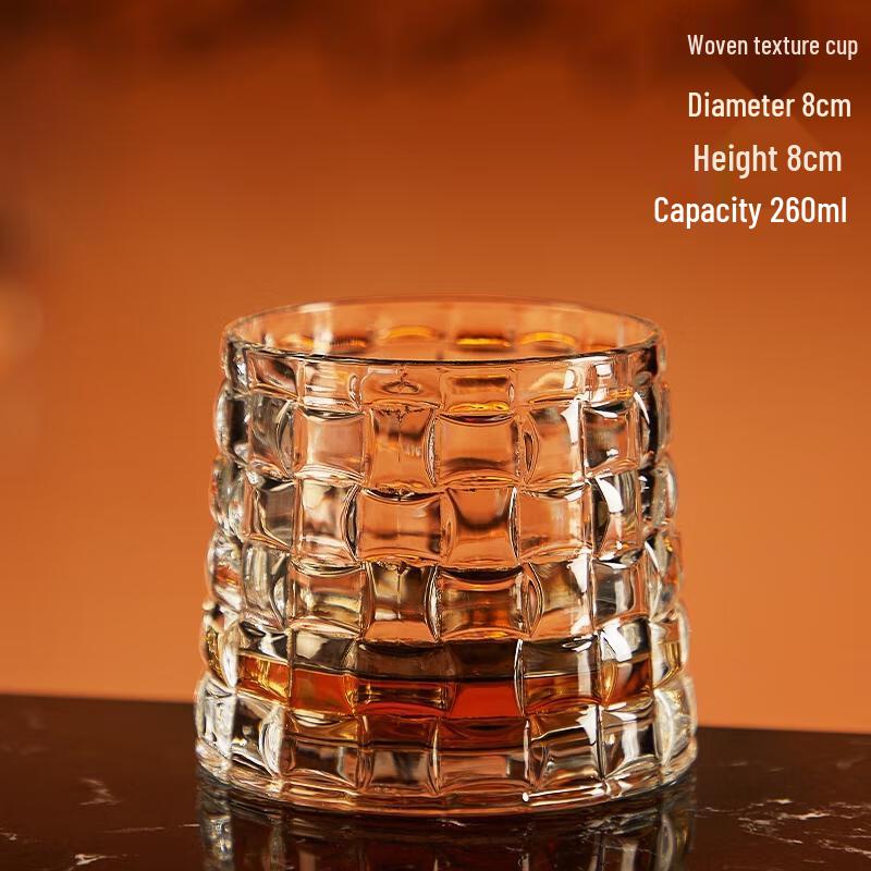 HANDUNYOU Classic Woven Whiskey Glass