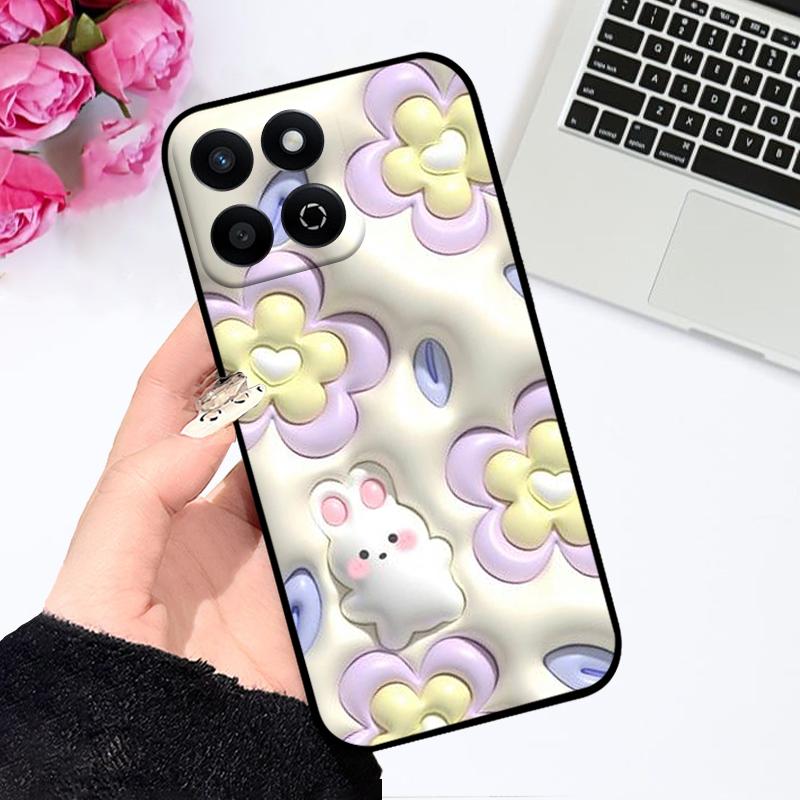 Case For Honor 200 Smart 5G Capa X7c 4G Cute Shockproof Silicone Phone Cover For Huawei Honor Play 60 Plus Bumper Play 9T Coque