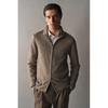 H M sliM Fit Merino Wool Zip Up Cardigan Grey