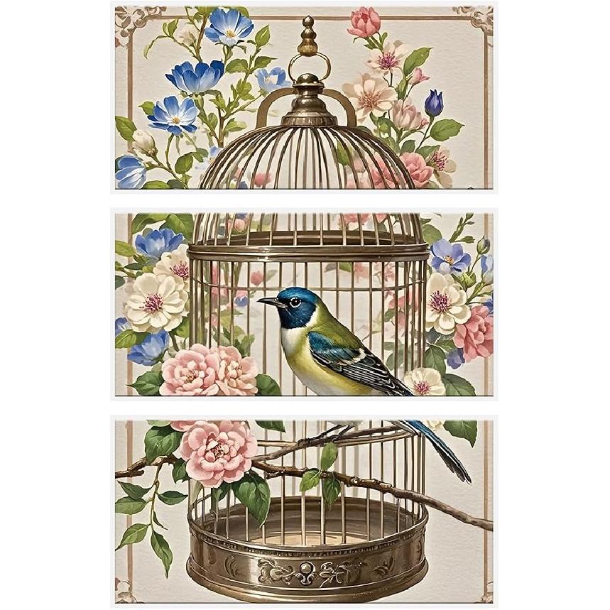 Rub On Transfers for Crafts, 3 Sheets Wildflowers Rub On Transfer Stickers Waterproof Self-Adhesive Butterflies and Flowers Rub On Transfer for Wood