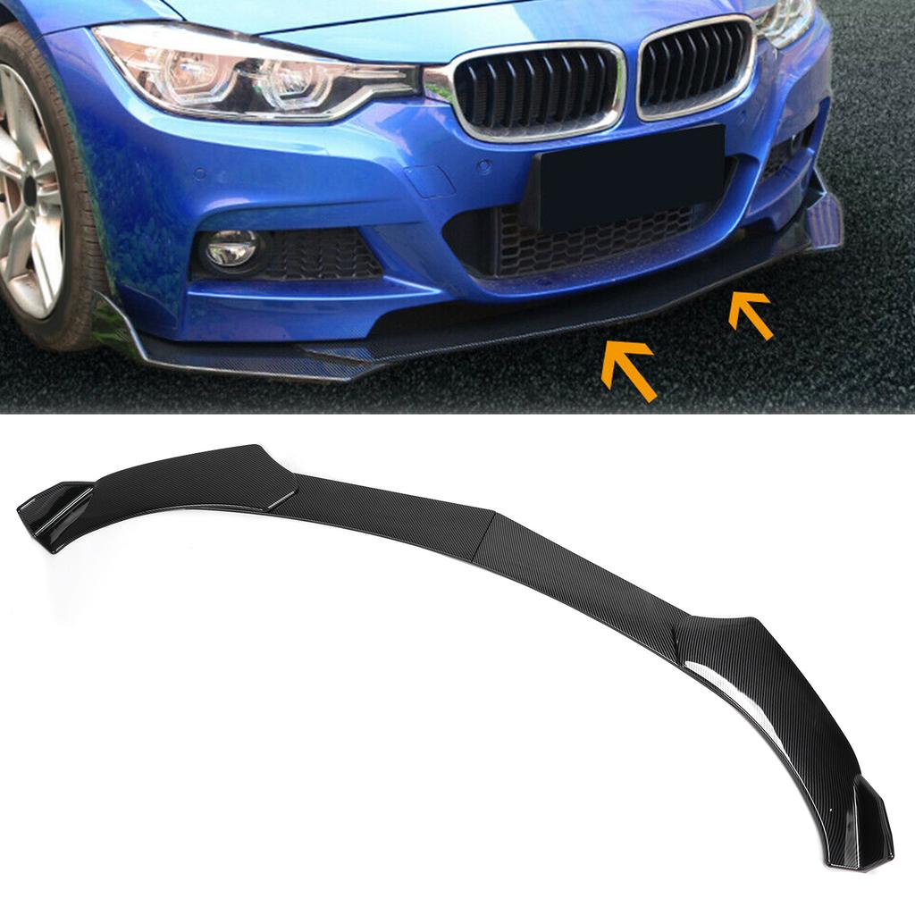 Front Bumper Lip Spoiler 4 Parts Form   Modification Aggressive Decoration