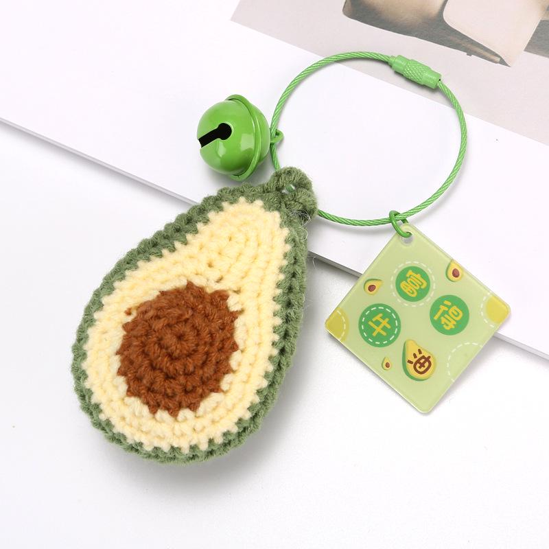 

Avocado Mango Wool Yarn Keychain Pendant Gift Set - Car Bag Accessories