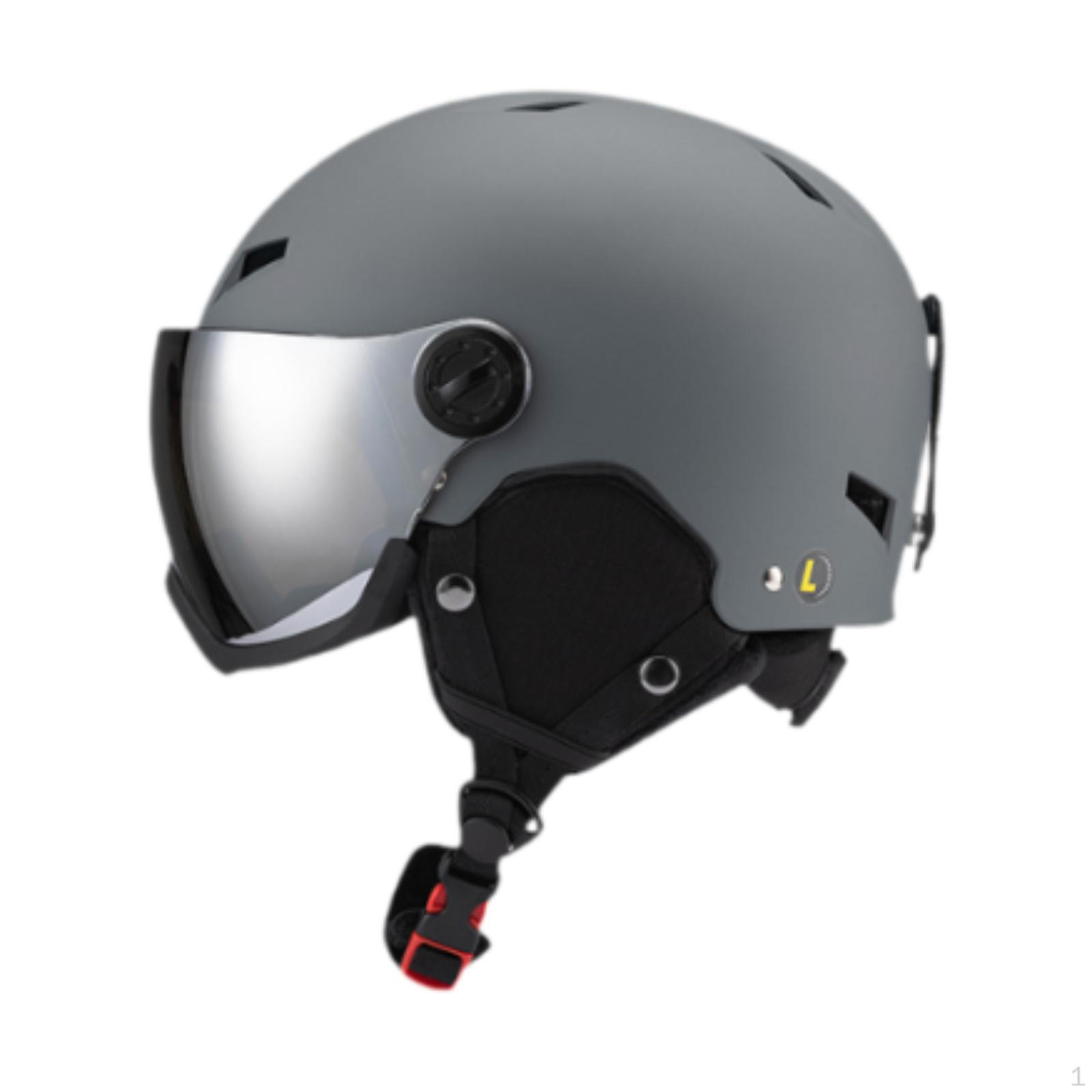 

Горнолыжный шлем с очками и защитой ушей для сноубординга L Dark Grey