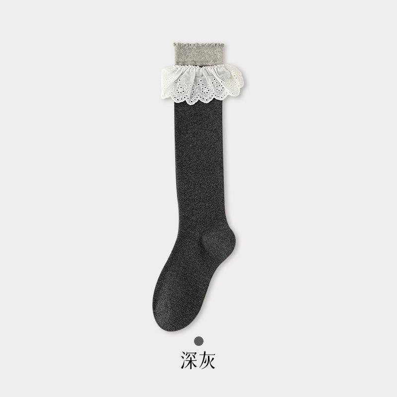 

10Pair Lace Bubble Mouth Stockings Children Miu Ballet Style Lolita White Lace Calf And Knee Socks One size fits all