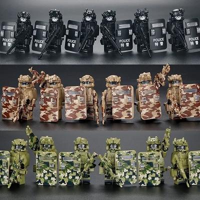 Compatible Building Block Military Minifigures Police Ghost Special Forces Minifigures Children Puzzle Toy