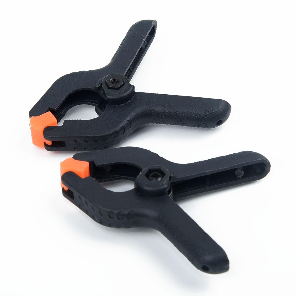 Useful New 10*Small Plastic 2 Spring Loaded Clamps Clips Craft DIY Woodwork 2020