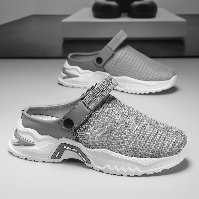 Fashion New Summer Breathable Sandals Net Surface Beach Shoes Leisure Hollow Wear-resistant Frame Shoes Slip-On Comfortable Casual Sneak