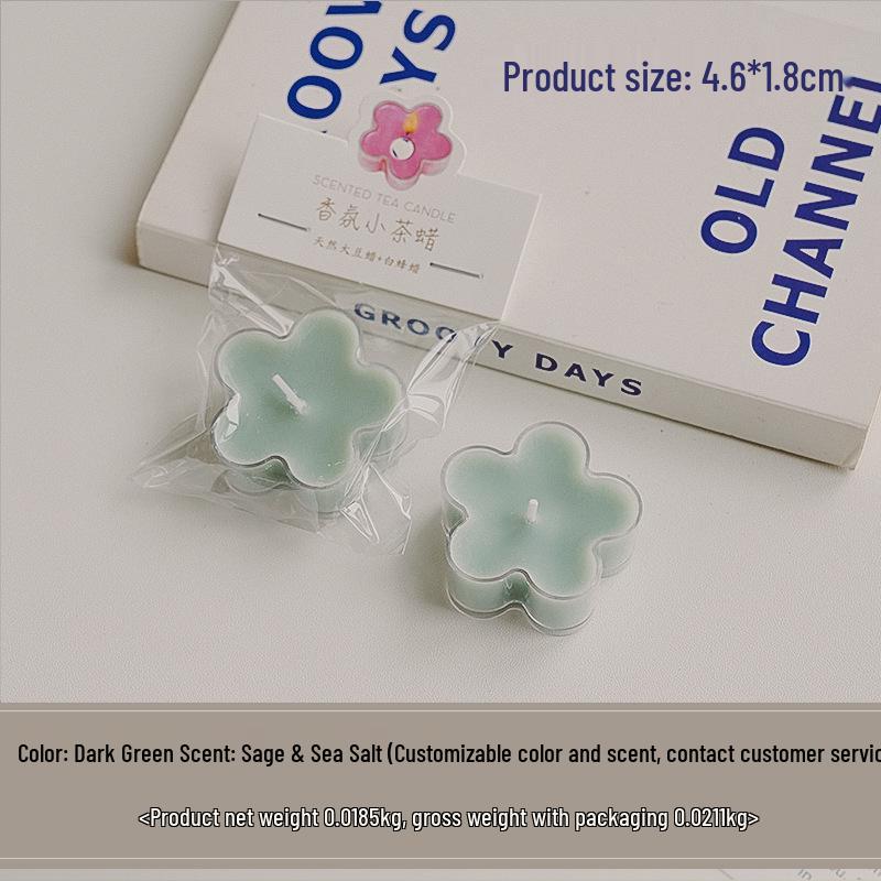 Handmade Scented Flower Tea Light Candles - 4-Hour Ambiance, Decorative Gift & Creative Party Favor