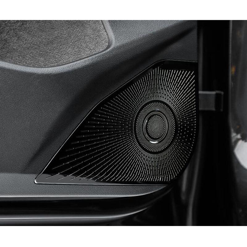 Door Stainless Steel ide Audio Speak Trumpet Sound Ring Circle Trim Frame For VW Volkswagen Golf8 Golf 8