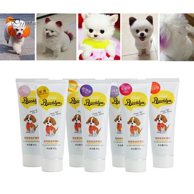 Cão de estimação gato 80g animais coloração de cabelo corantes tingimento pigmento agente suprimentos