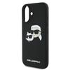 Karl Lagerfeld KLHMP16SSKCHPPLK iPhone 16 6.1" Black/black Hardcase Silicone Double Heads Print MagSafe