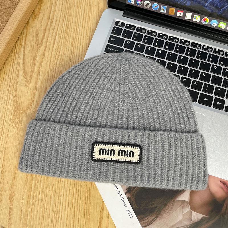 Spring and Autumn Outdoor Warm Ear Protection Versatile Face Small Wool Knitted Hat Women