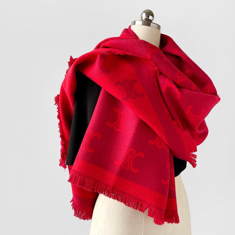 

New big-name double-sided imitation cashmere fringed scarf women s autumn and winter long versatile shawl high-end scarf 192*64cm