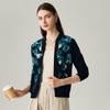 Zhaojun 2025 Women's 100% Cashmere Jacquard Zipper Cardigan