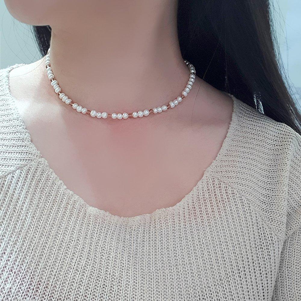 Crystal and Freshwater Pearl Necklace