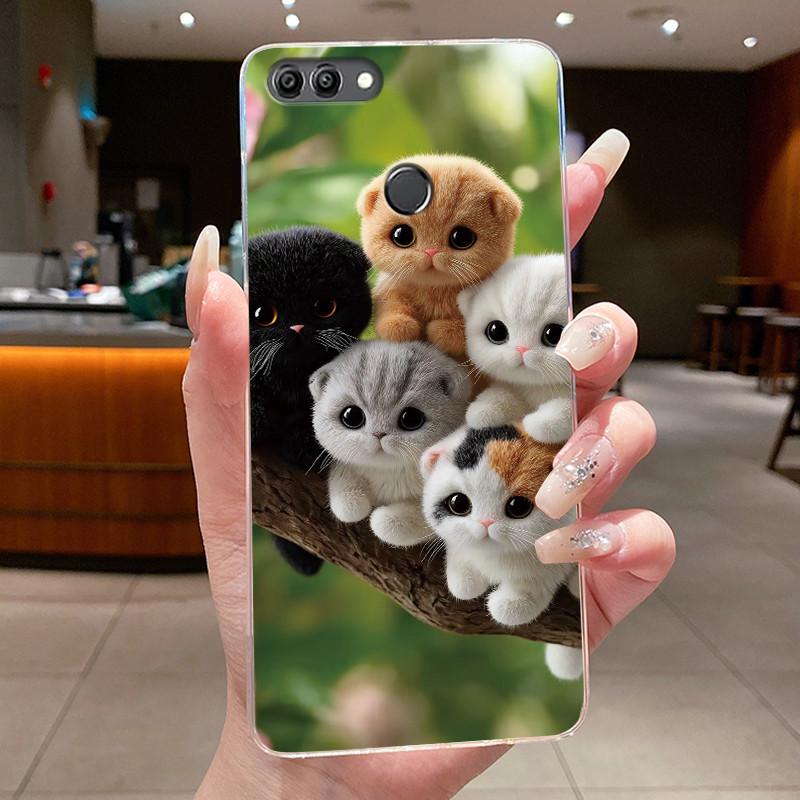 Casing For Huawei Y9 2018 Case Luxury Dragon Cute Cool Boys Girls Transparent Soft Silicone Phone Case Huawei Y9 2018 Back Cover