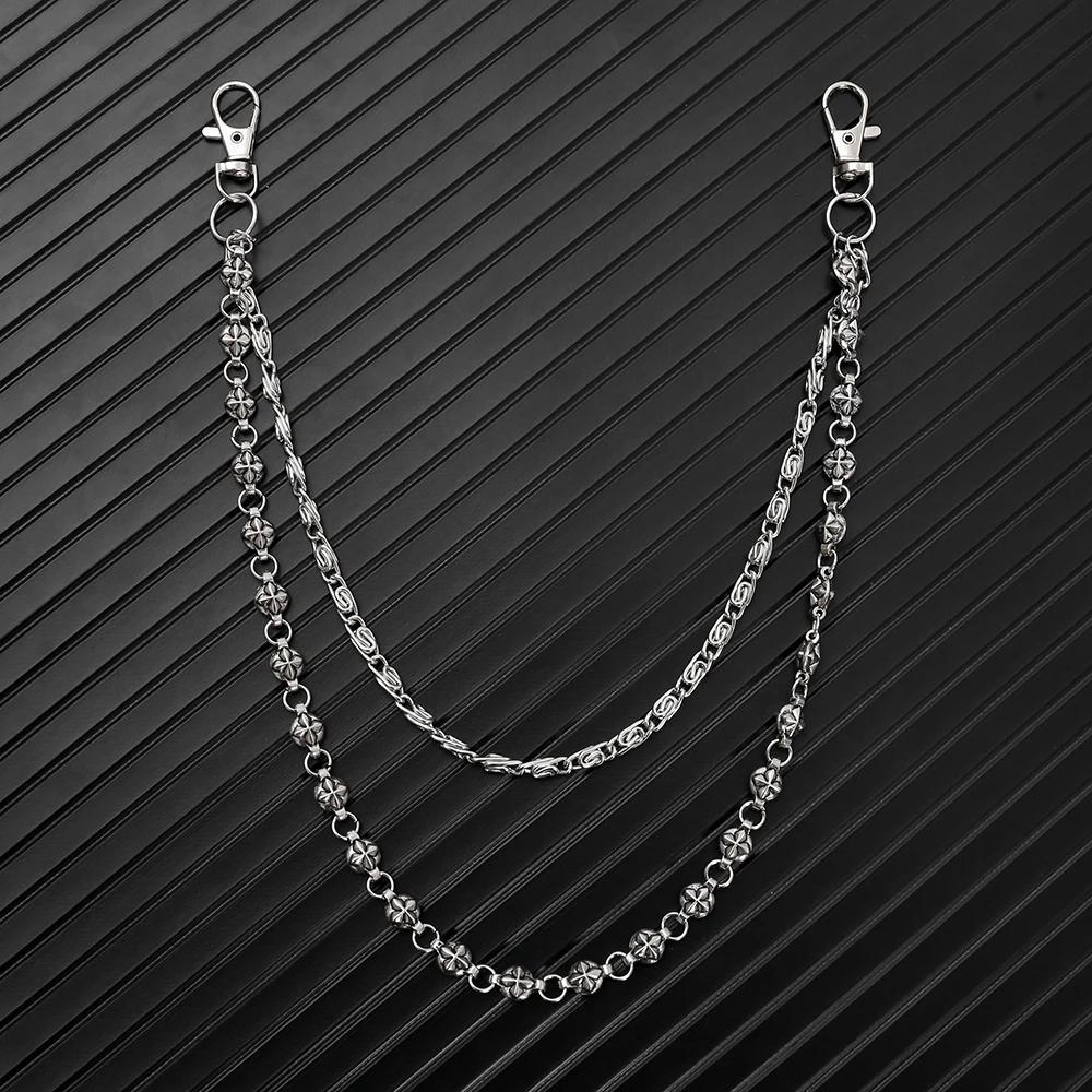 

1Pc Street Hip-Hop Jeans Chain with Personalized Punk Style Double-Layer Waist Chain for Men and Women Accessories