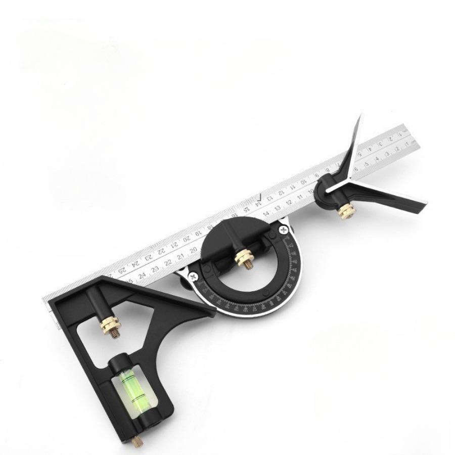 1PC Movable Angle Ruler, 90 Degree Right Ruler, Multi-functional Horizontal Woodworking Multi-purpose High-precision Combination Angle Ruler