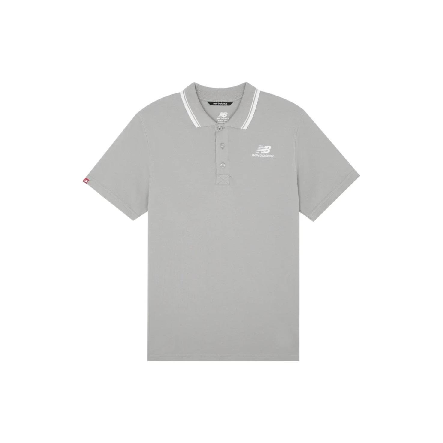 Мужская футболка-поло New Balance Серая AMT01983-TAG M