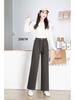 New Roman Women's Cotton Straight-Leg Casual Pants - Elastic, Loose, Comfortable, and Cool