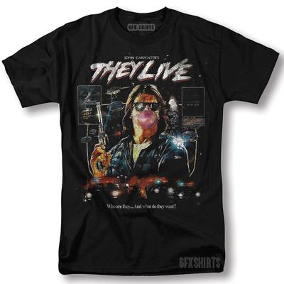 They Live Camicia Film John Carpenter Classico Retro Vintage Design Grafico T-Shirt