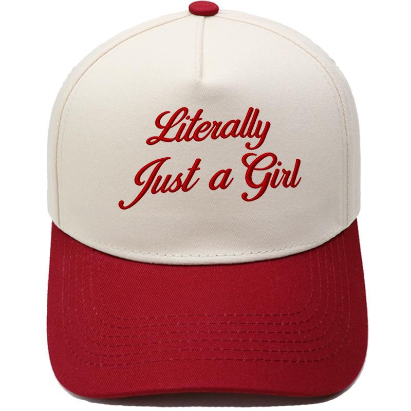 Literally Just a Girl Embroidery Color Matching Truck Driver Hat Fun Shade Daddy Hat