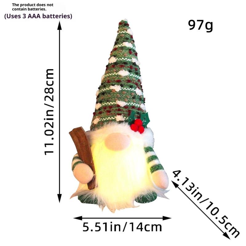 2026 Christmas Gift Gnome Doll Couple Led Night Light Sledge  Ski Home Xmas Decoration For 2026 New Year Valentine Gift