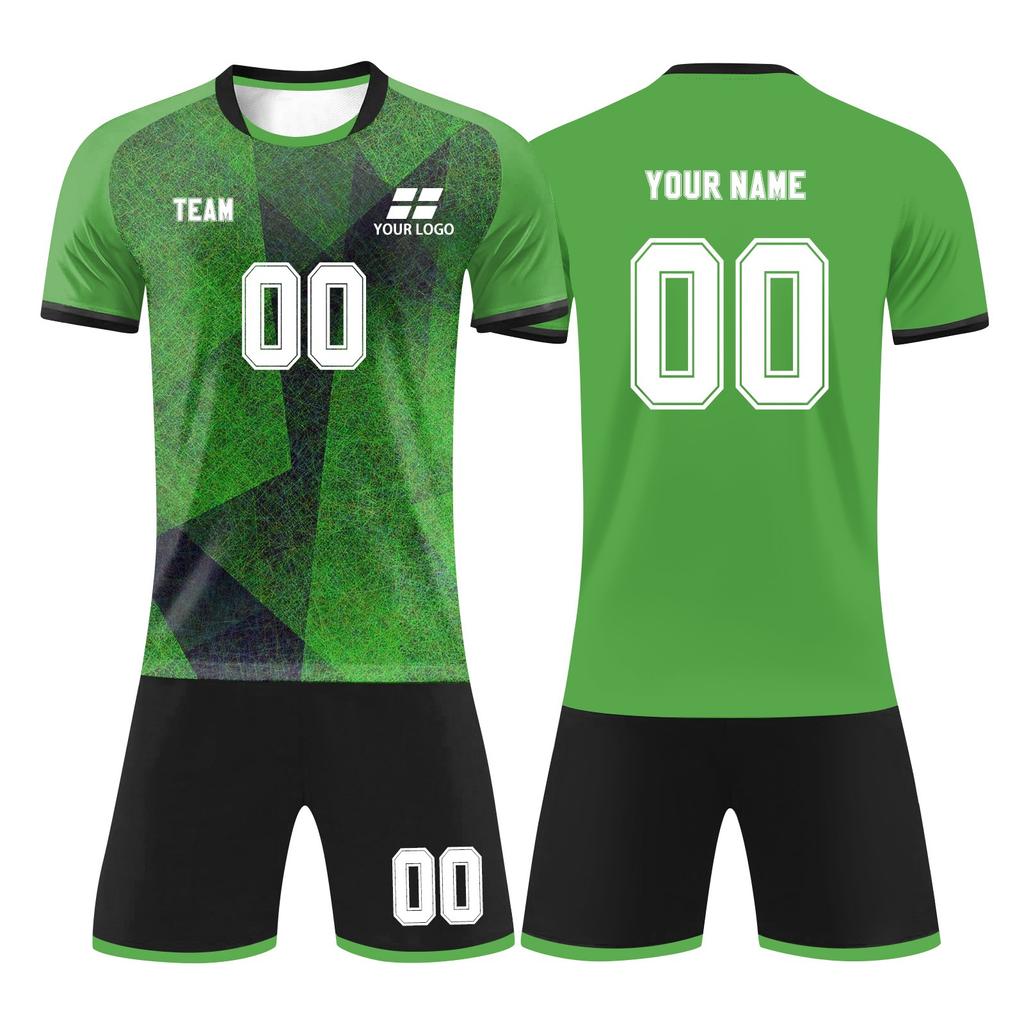 Men's -Wicking Soccer Jersey and Shorts Set Breathable Quick-Dry Athletic Uniform for Sports Training