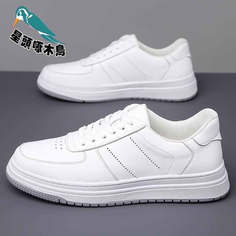2025 autumn new men's shoes soft sole versatile daily casual leather shoes board shoes