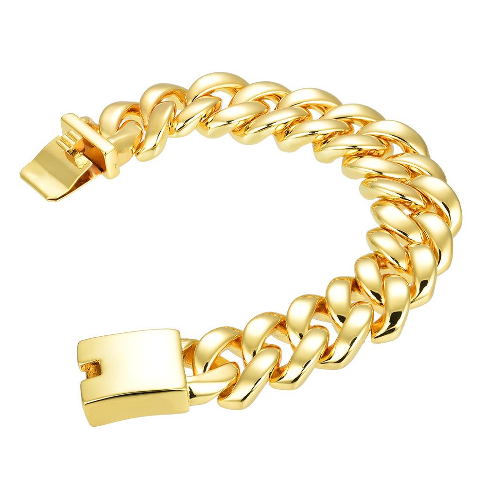 Accessoires, Superdickes Titanstahl Edelstahl Dominantes Herrenarmband