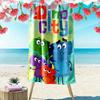 DinoCity Cartoon Print Beach Towel, Large Soft Quick Dry Towel for Beach Camping Swimming