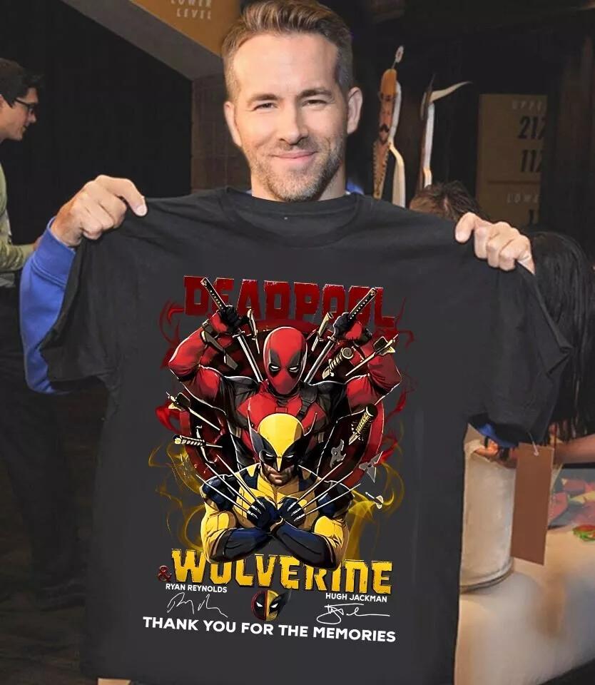 Deadpool And Wolverine Thank You For The Memories Superheroes Tshirt Men Unisex T-Shirt XXXXL