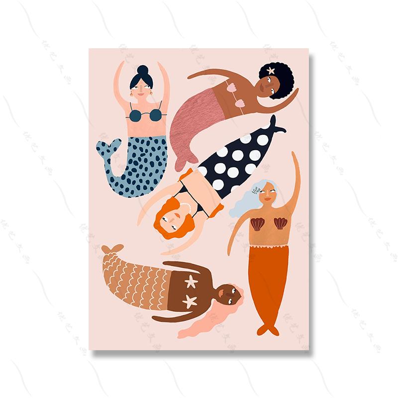 Boho Cartoon Kaninchen Maus Kindergarten Wand Kunst Leinwand Malerei Nordic Retro Tier Poster Druck Wand Bild Baby Kinder Zimmer Dekor