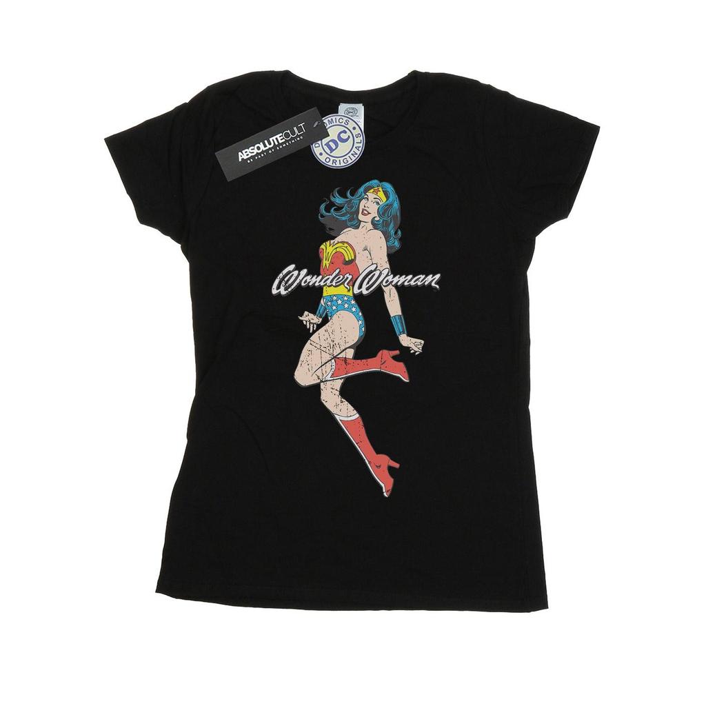 DC Comics Womens/Ladies Wonder Woman Jump Cotton T-Shirt
