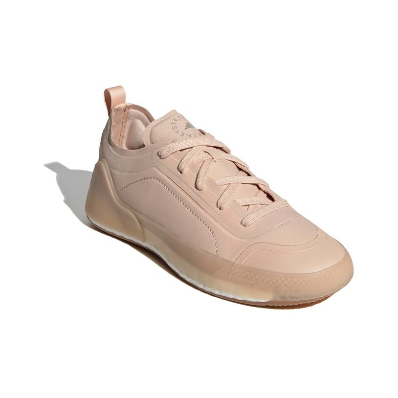 adidas Treino S Wygodne Syntetyczna Skóra Antypoślizgowe Niskie Buty do Biegania Maratonowego Damskie Trampki Różowe FW6359