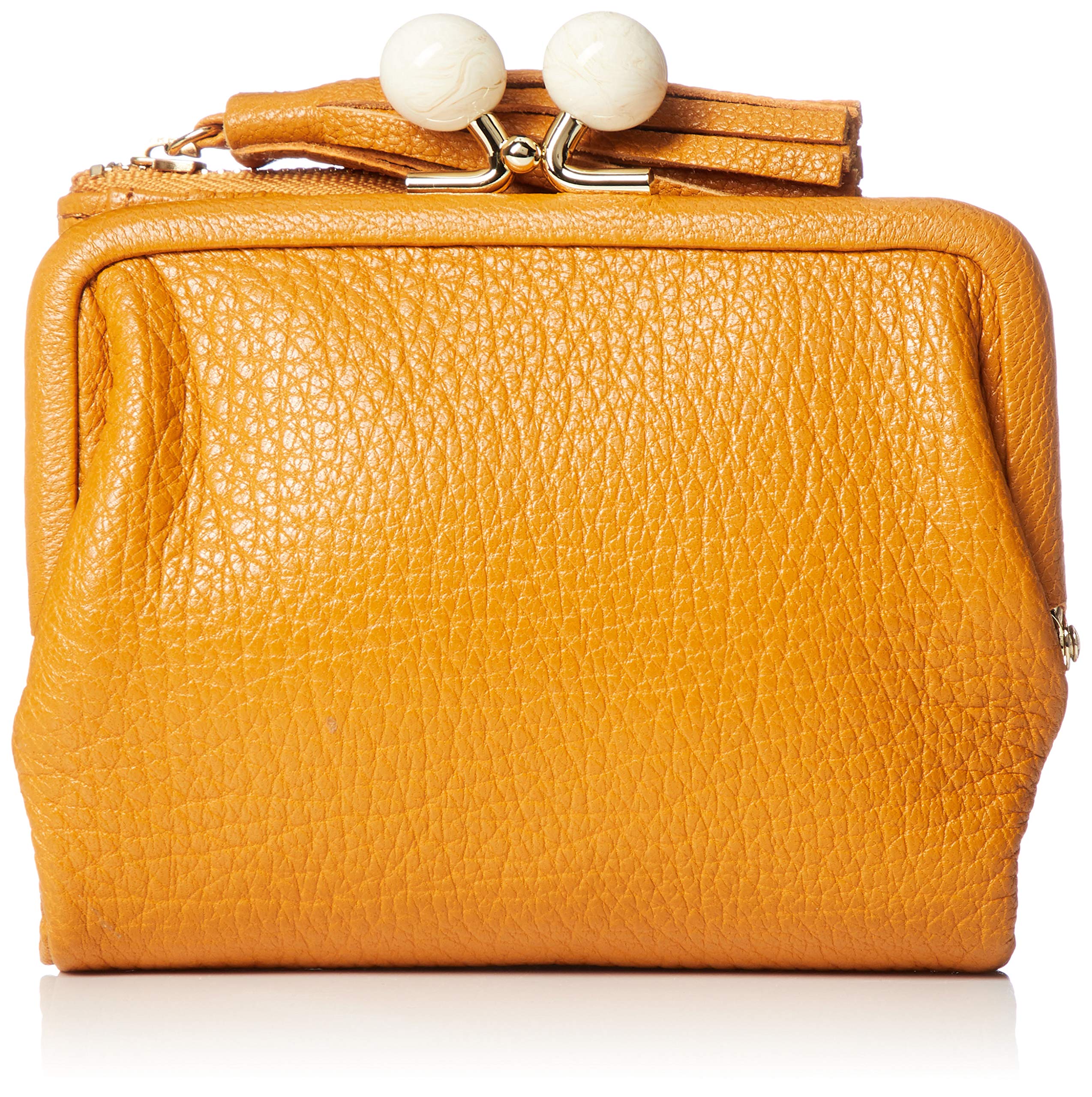 

Acrylic ball bifold wallet wallet ladies genuine leather YE [Perke] 08-06-03160